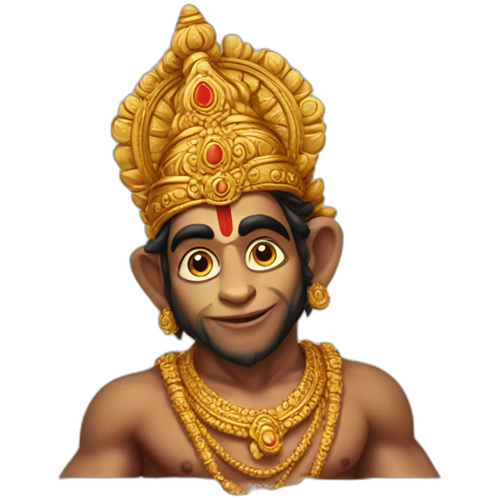 lord hanuman medidating emoji