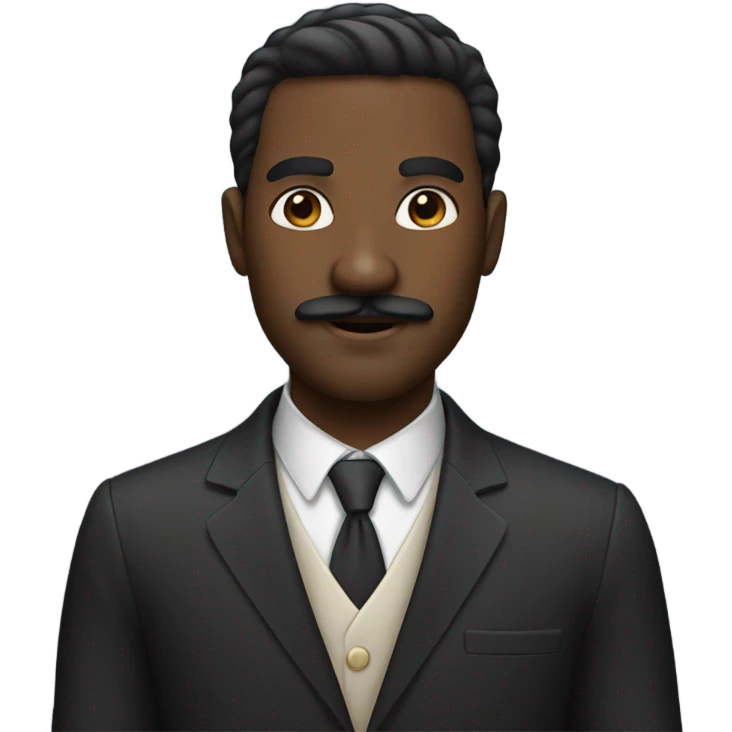 Black guy with mustache  emoji