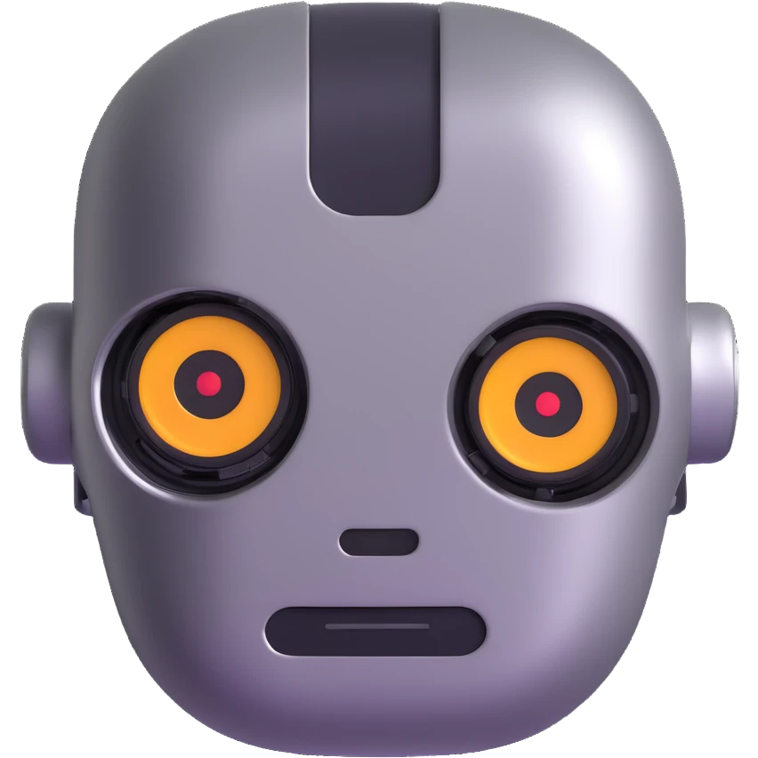steel round robot face emoji