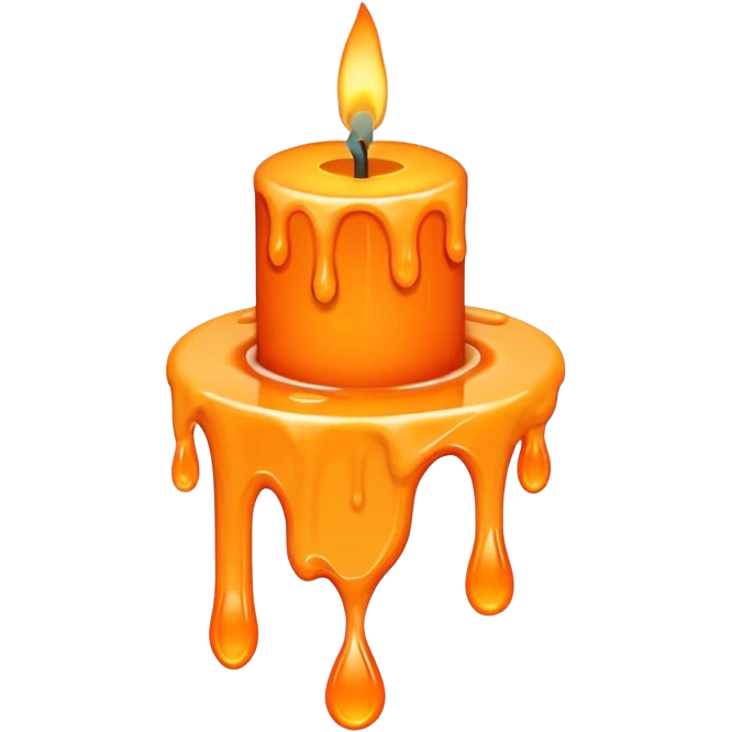 melting candle passage of time. emoji