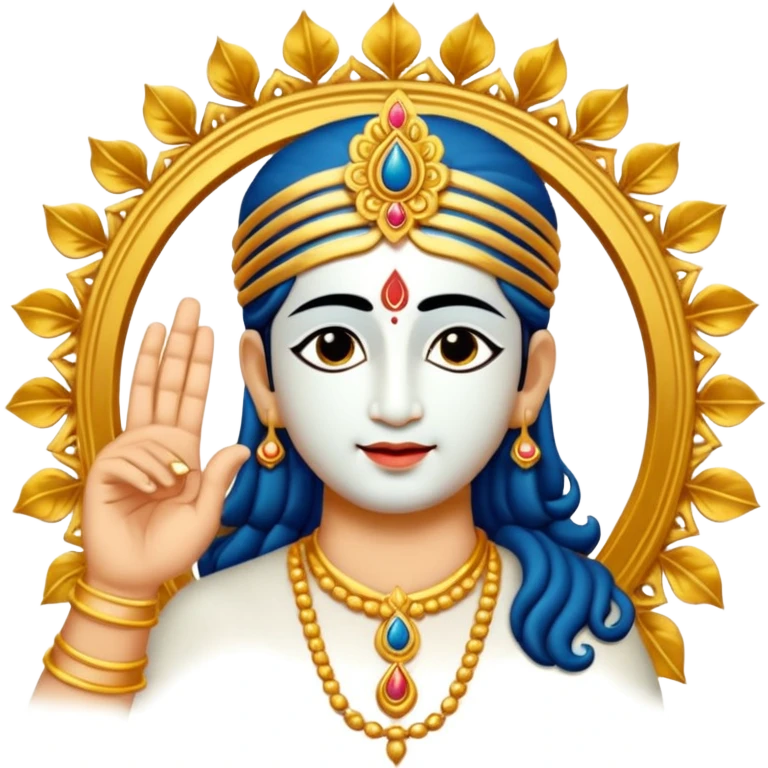 Sudarshan chakra with krishn finger emoji