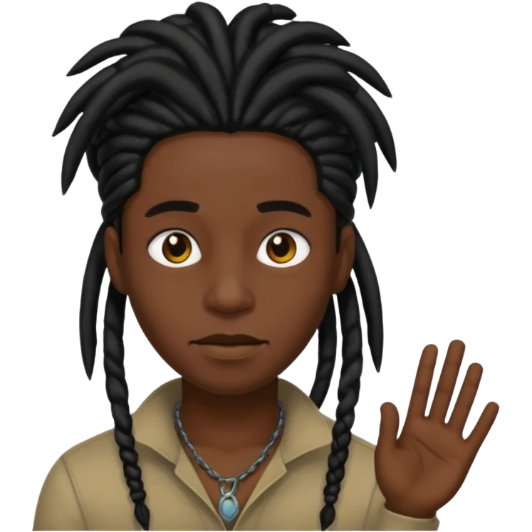 Black dread head emoji