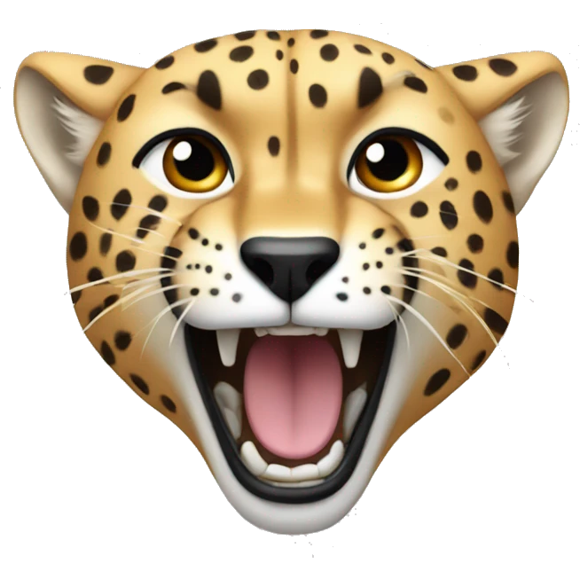 Cheetah roaring  emoji