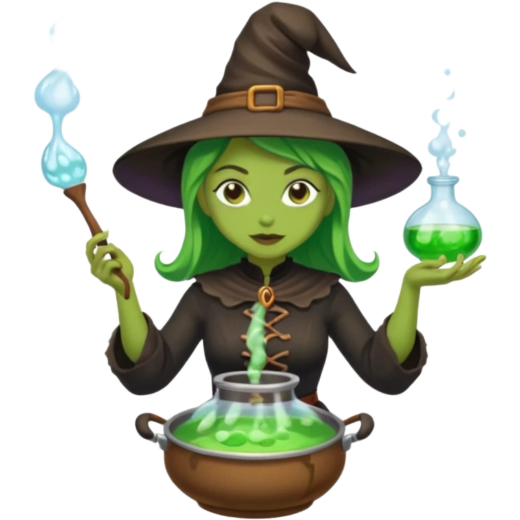 green witch cooking potion emoji