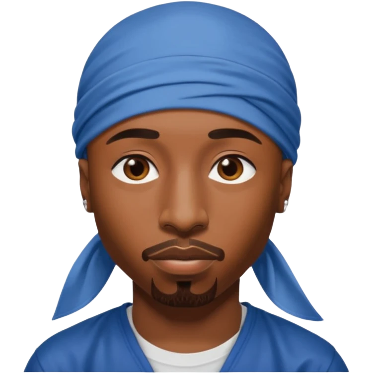 2Pac only face and durage emoji