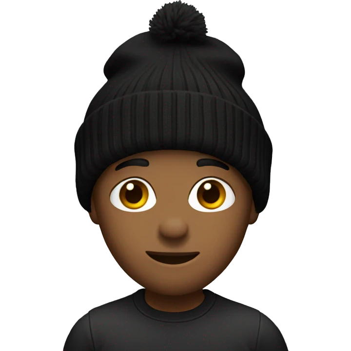 Black beanie emoji