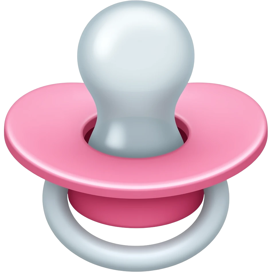 baby pink realistic pacifier emoji