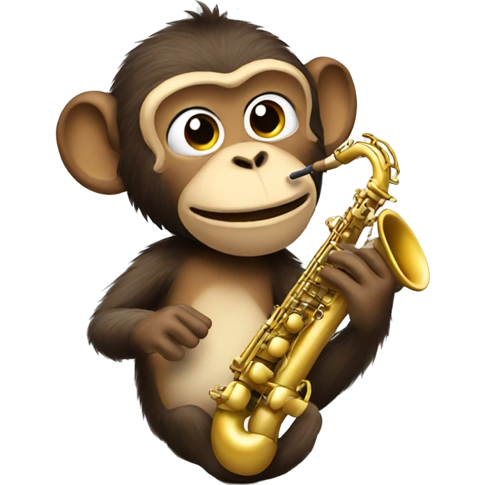 Monkey using a saxophone  emoji