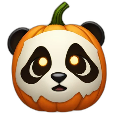 panda-Jack-o'-Lantern emoji