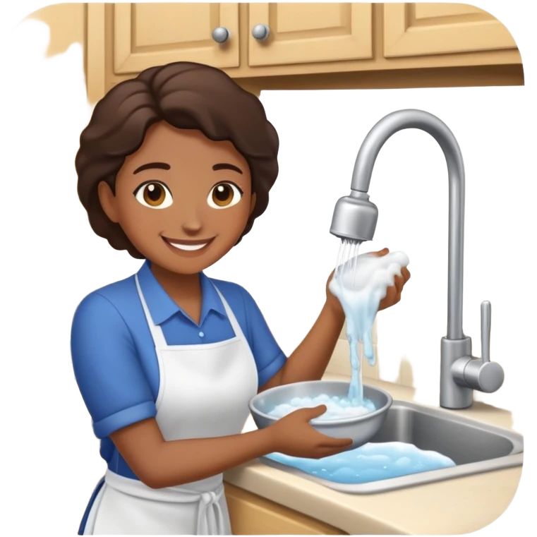Make an emoji of Amanda hansimikali doing the dishes emoji