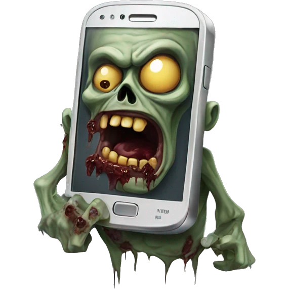 Zombie phone emoji
