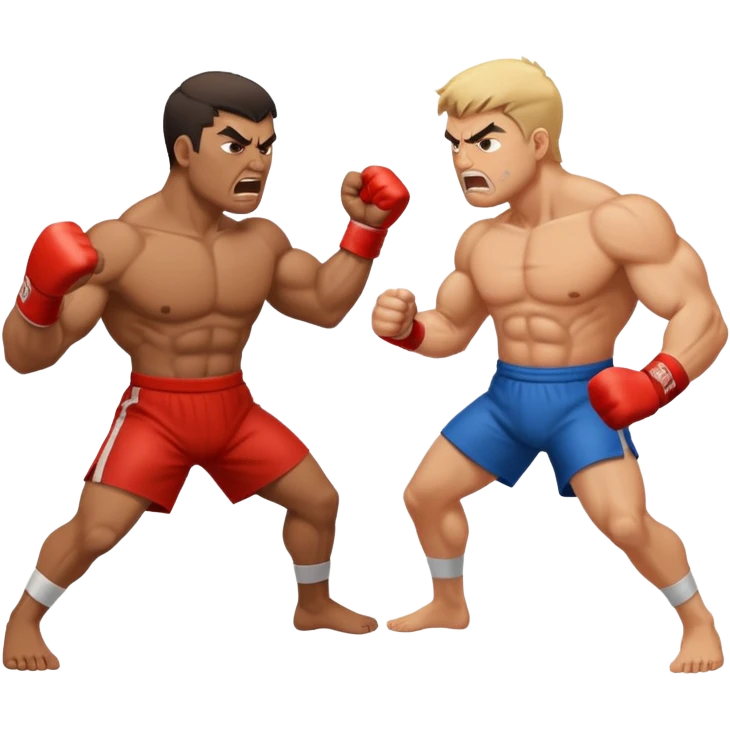 dos personas peleando emoji