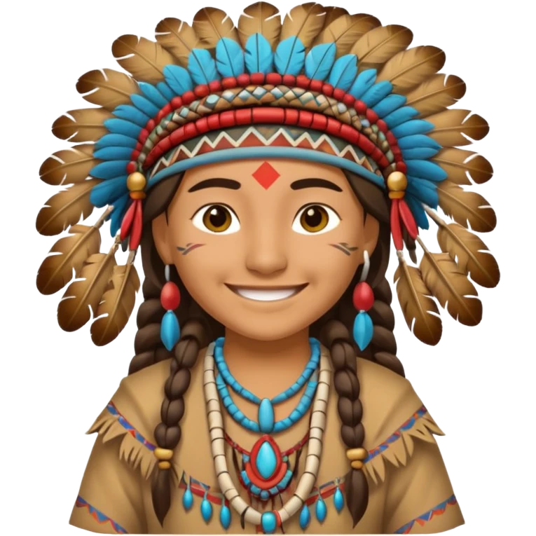 Emoji of a Wampanoag Native American emoji