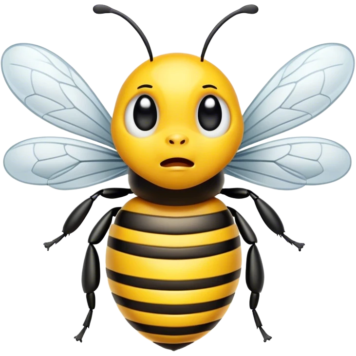 Crying bee emoji