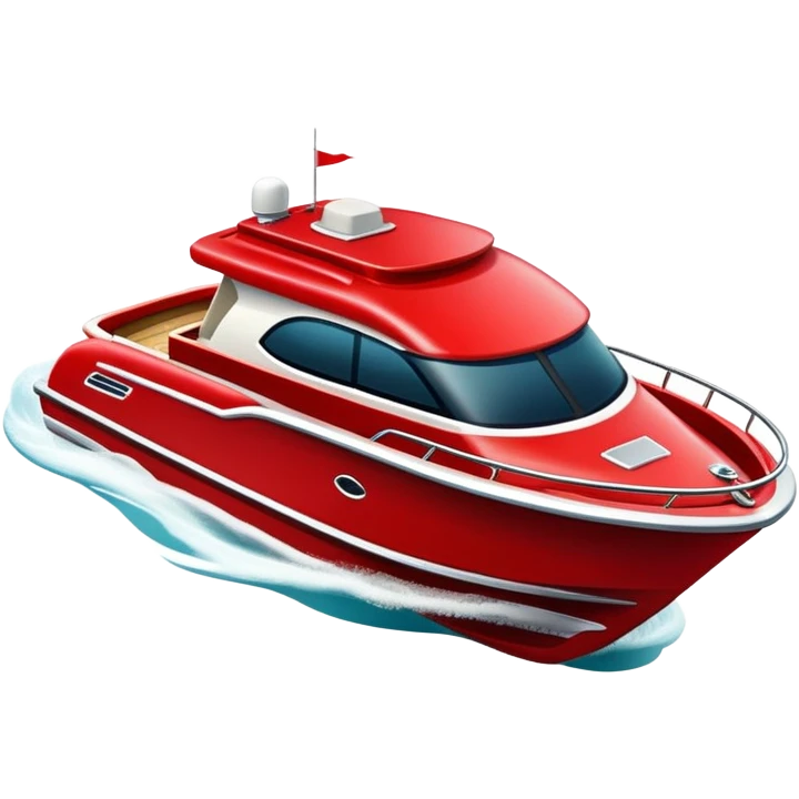 Small red motorboat emoji