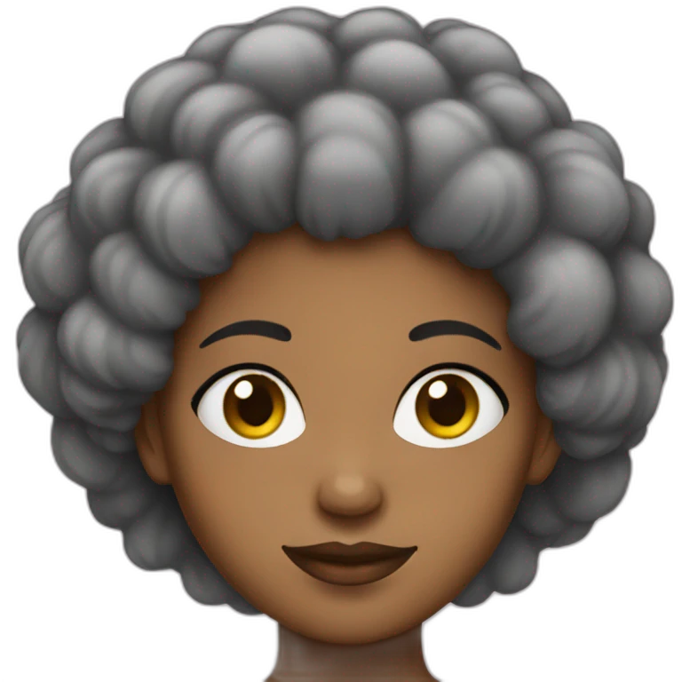 Femme afro emoji