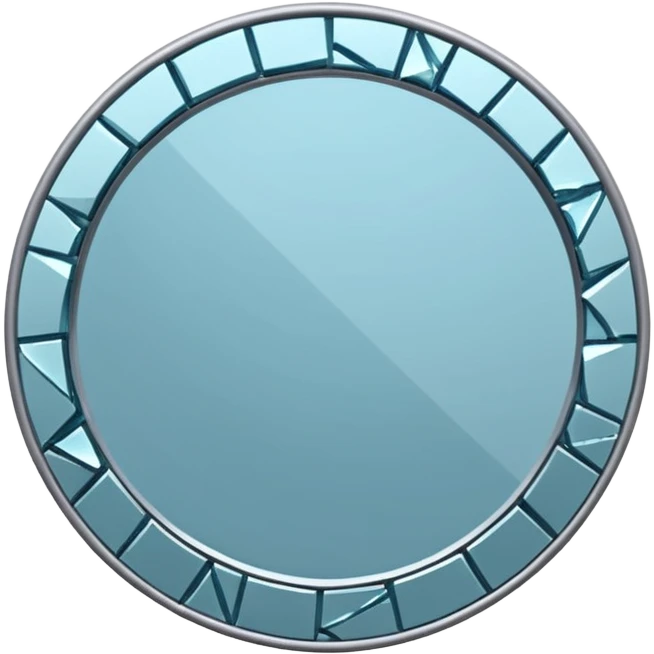 broken round mirror emoji