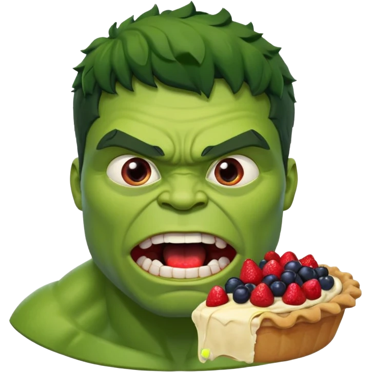 hulk levando torta na cara emoji