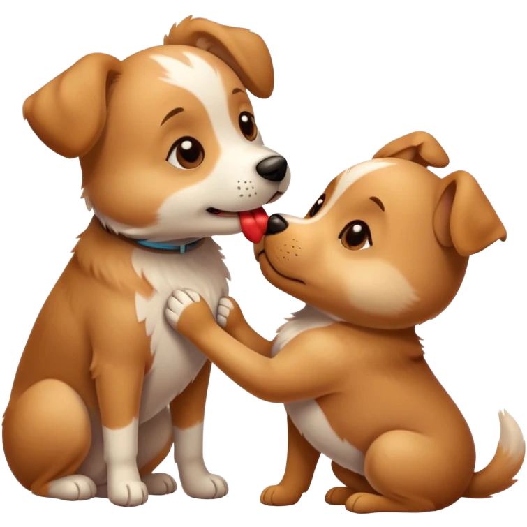 due cani che si baciano  emoji