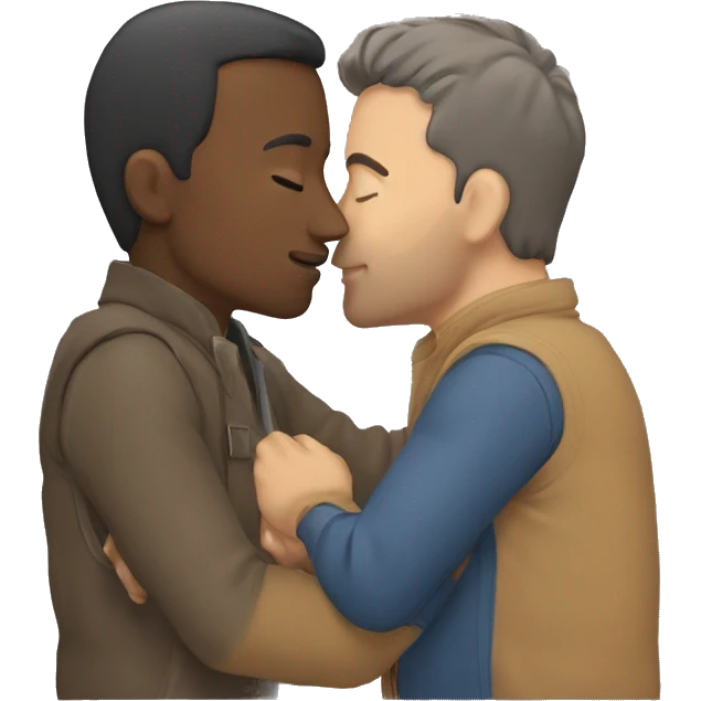 Man kissing man emoji