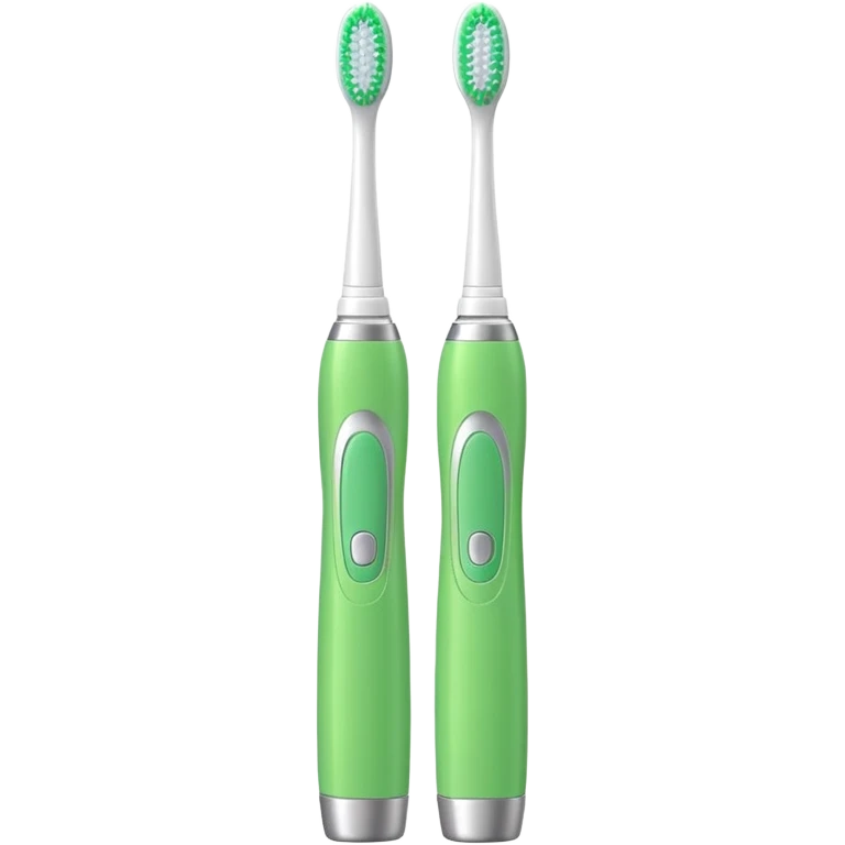 Green electric toothbrush emoji