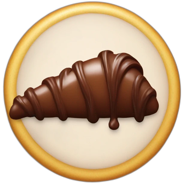 Chocolate whipped crossiant emoji