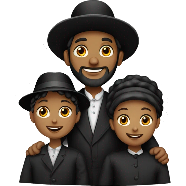 orthodox jewish family png emoji