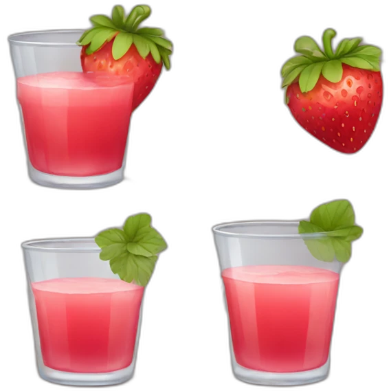Strawberry juice emoji