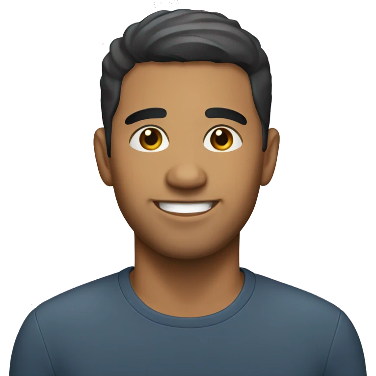 latino man with short hair emoji