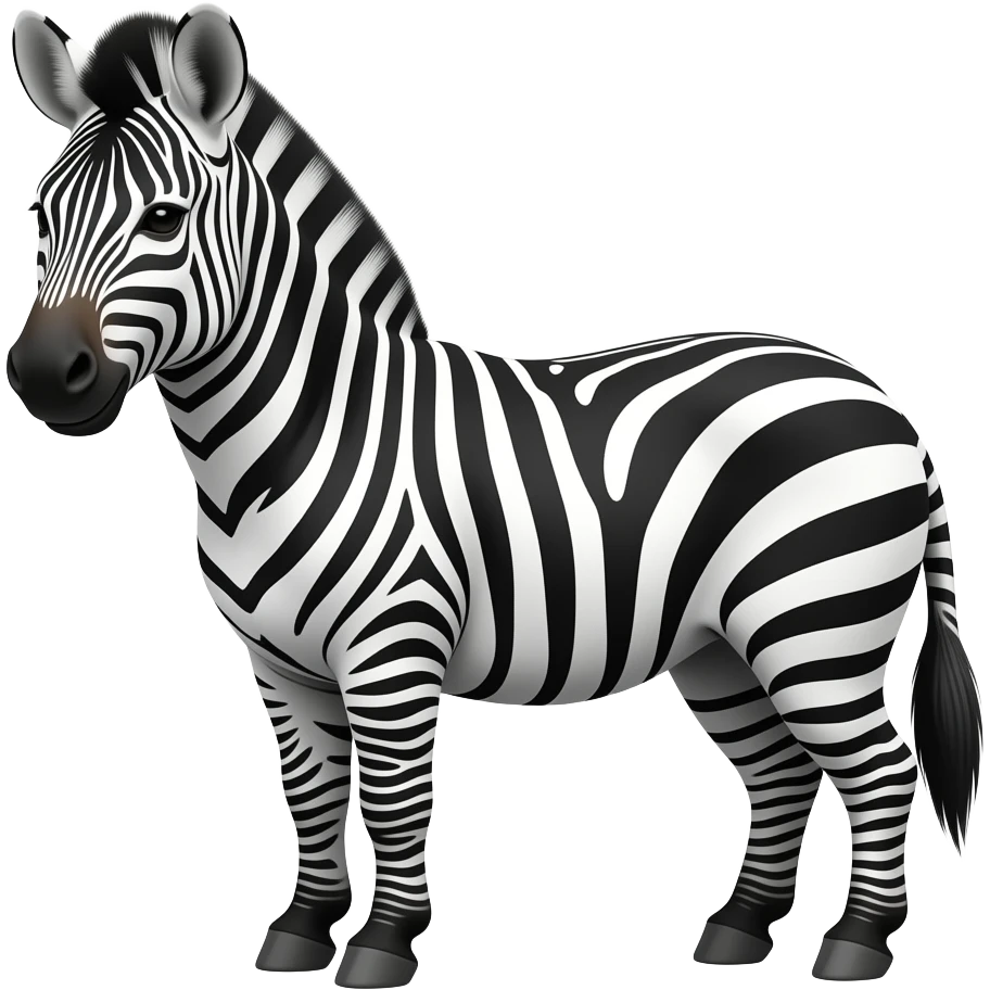 Black and white striped emoji