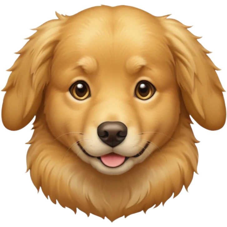 A realistic looking golden retriever. emoji