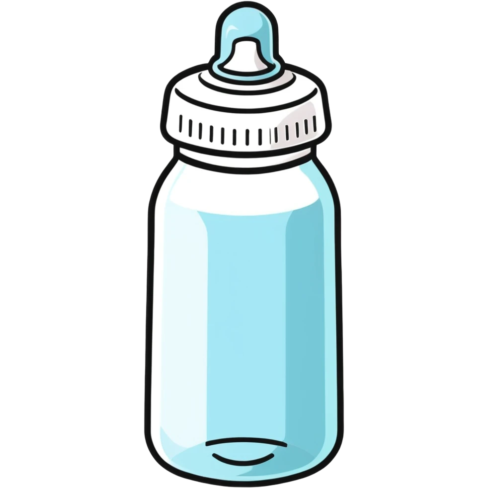 cute baby bottle emoji