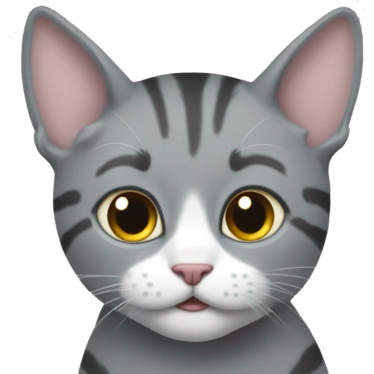 Серая кошка  emoji