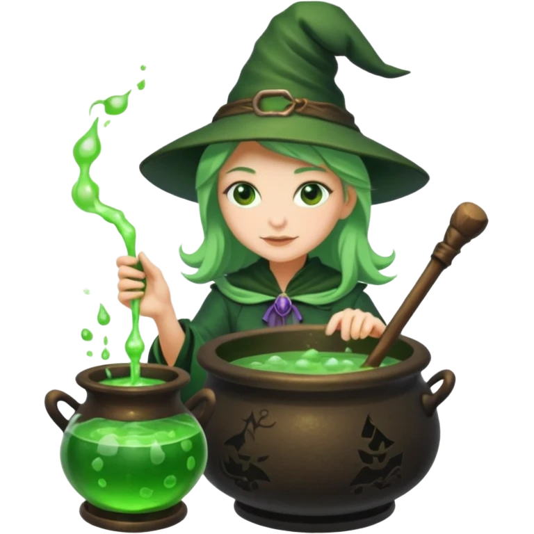 green witch cooking potion emoji
