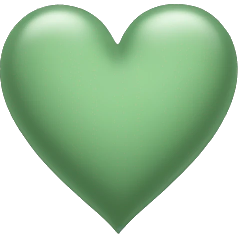sage green heart emoji