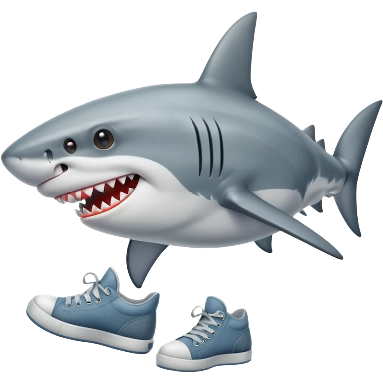 Tiburon con zapatos emoji