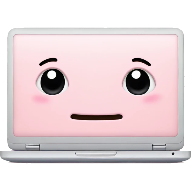 Pastel pink laptop  emoji