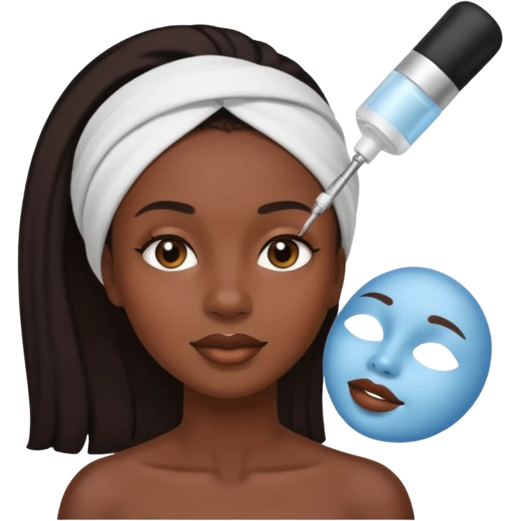 Femme noire soin du visage emoji