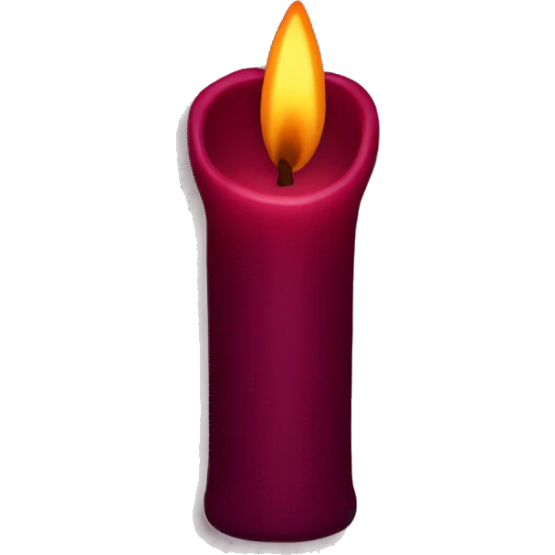 Burgundy candle  emoji