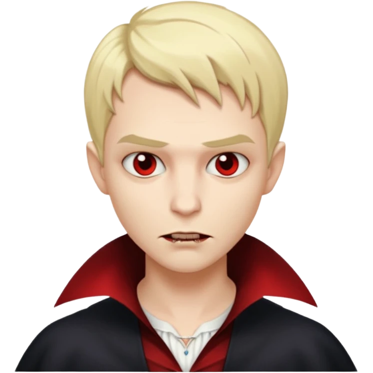 blonde short hair vampire emoji