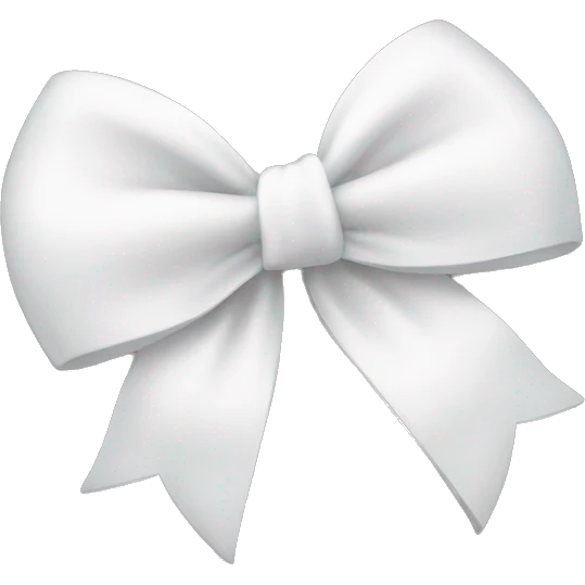 cute white bow emoji
