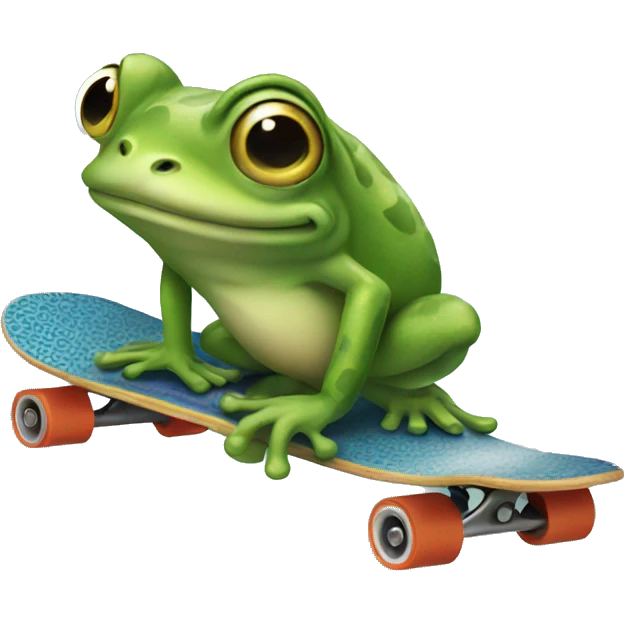 Frog on a skateboard  emoji