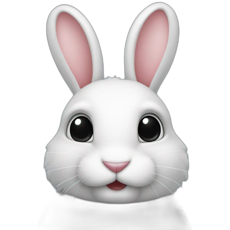 Lapin avec des taches noir autour des yeux  emoji