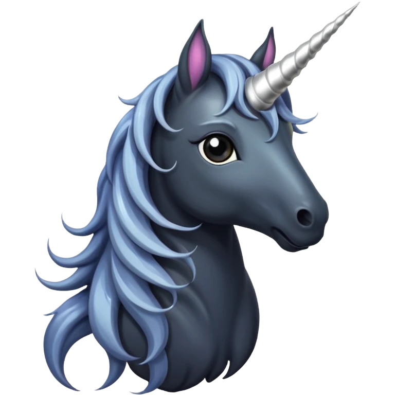 Dark mythical unicorn emoji