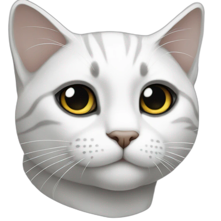 Gato blanco y negro emoji
