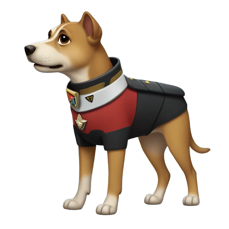 Captain Kirk as a dog emoji