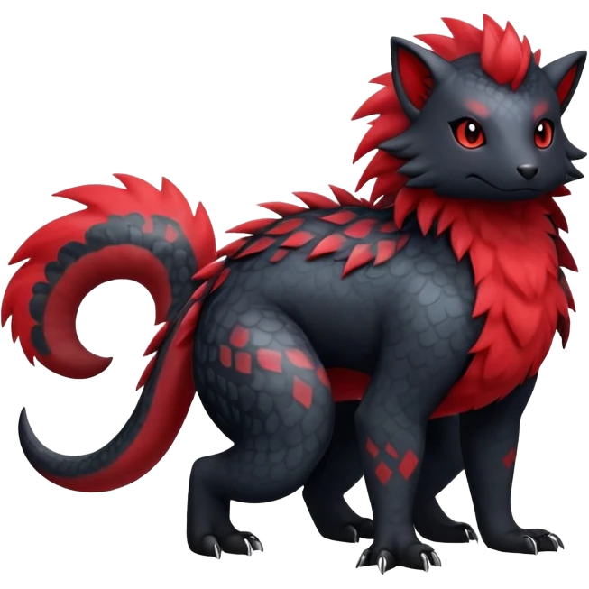 Salandit-Zorua-hybrid (full body) emoji