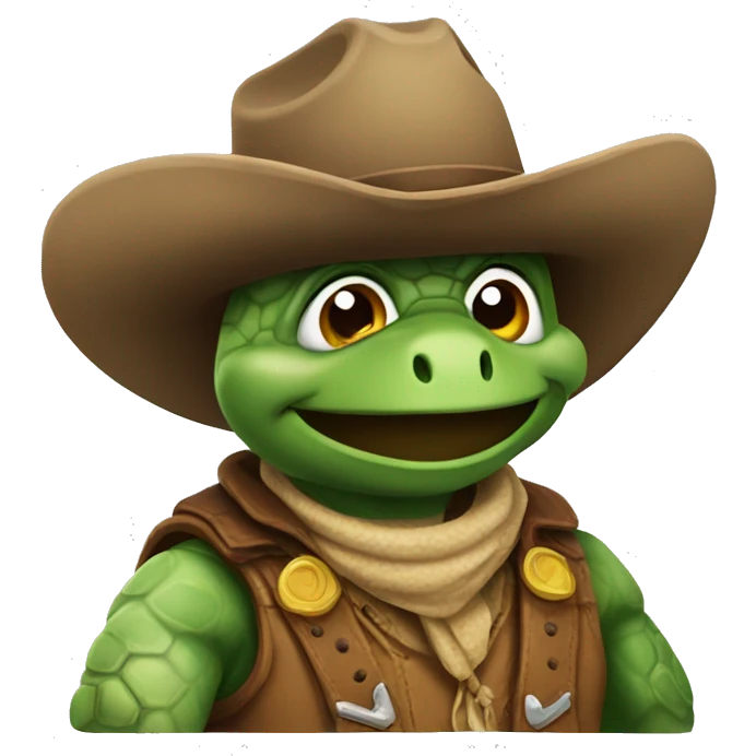 Turtle cowboy  emoji
