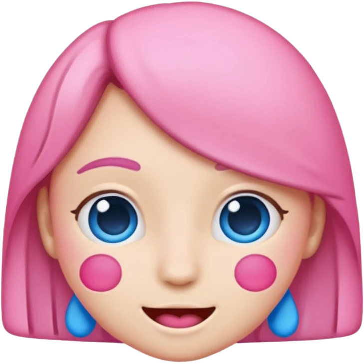 I would like a 67 emoji with pink and blue coloring, please emoji