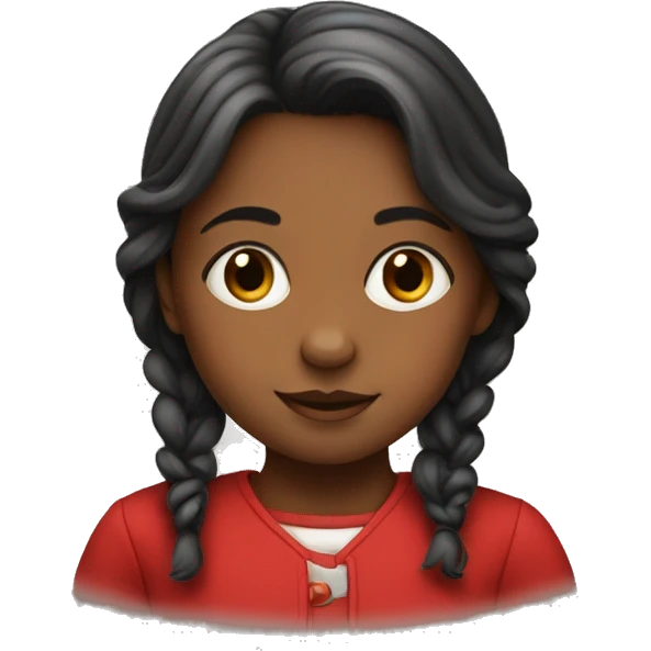 Little girl wearing red overhall  emoji
